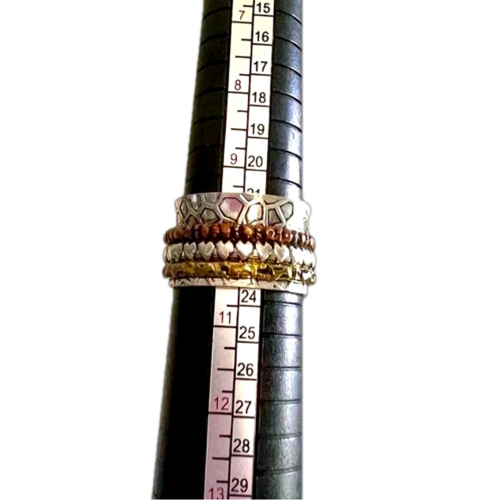 SPINNER! Vintage 925 Hearts 🤍 Spinner Ring size see photo - Picture 3 of 4